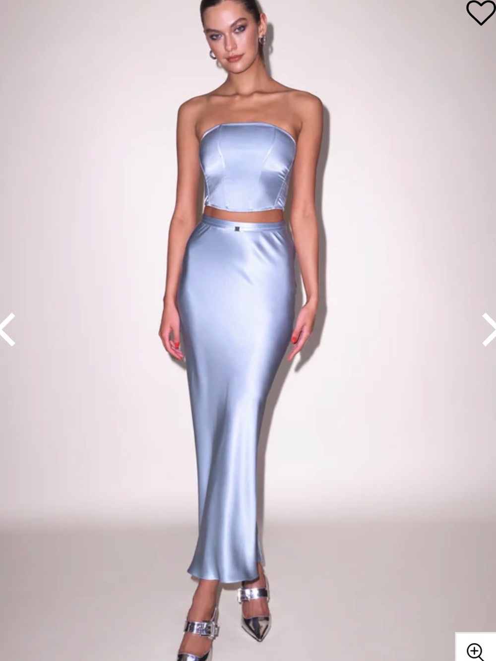 Fleur du mal silk top and skirt set